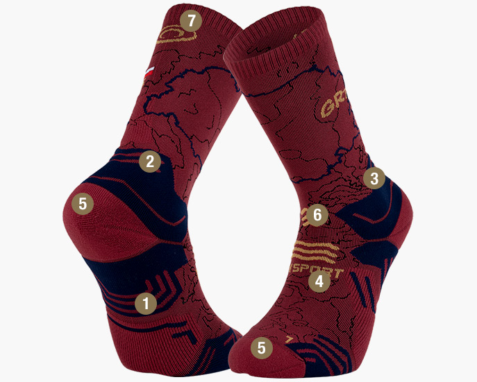 Chaussette TREK GR 75 paris 